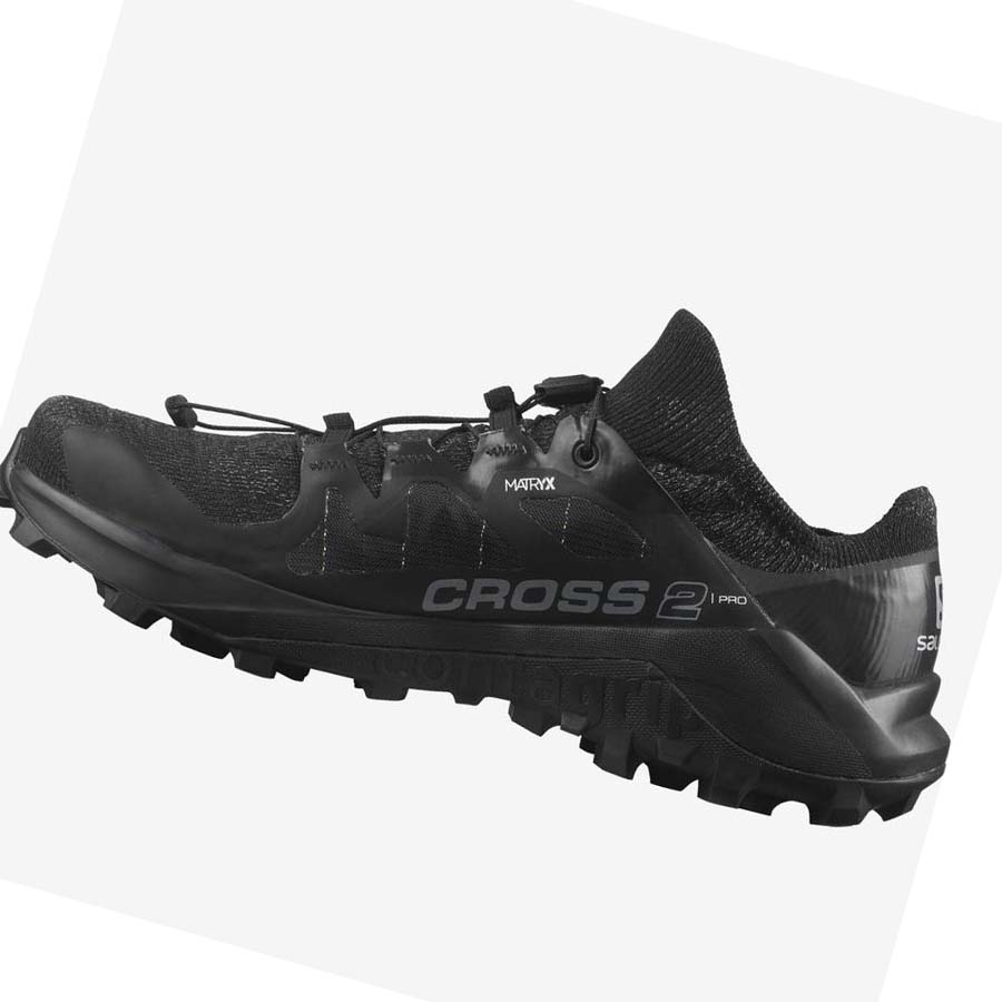 Salomon CROSS PRO 2 Trail Futócipő Férfi Fekete | HU 2095SGL